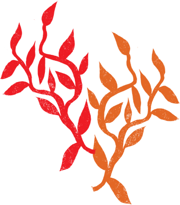 Red and orange branches