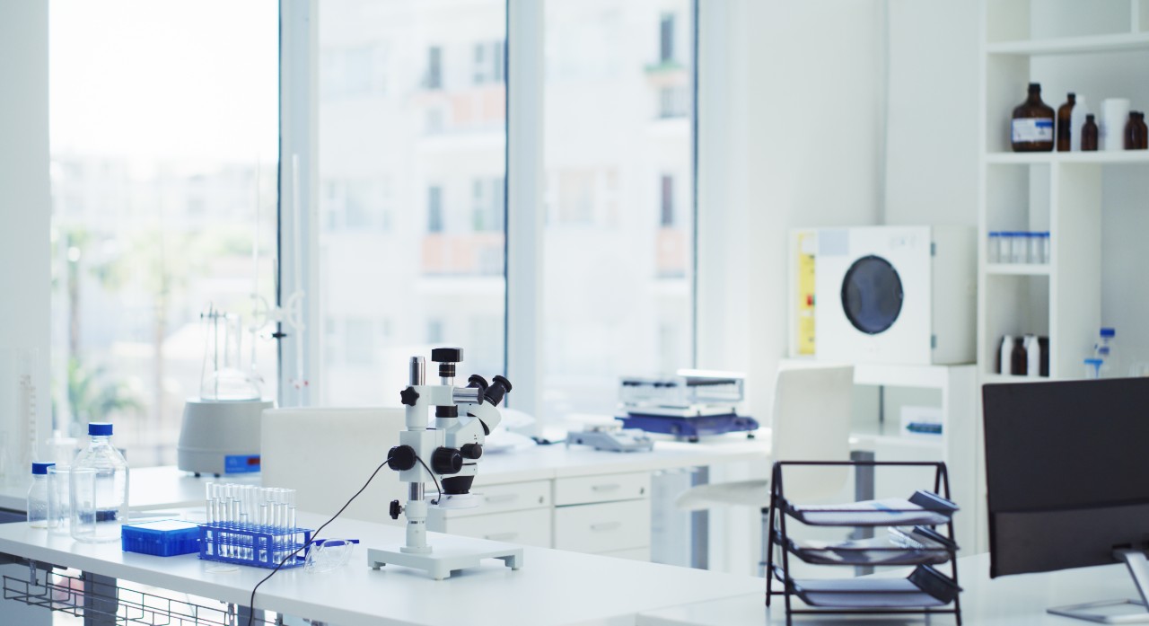 1185593767 Still life shot of an empty laboratory