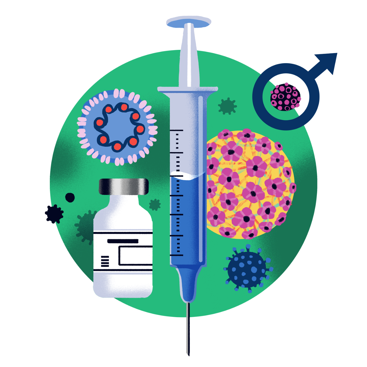Illustration of the HPV vaccine