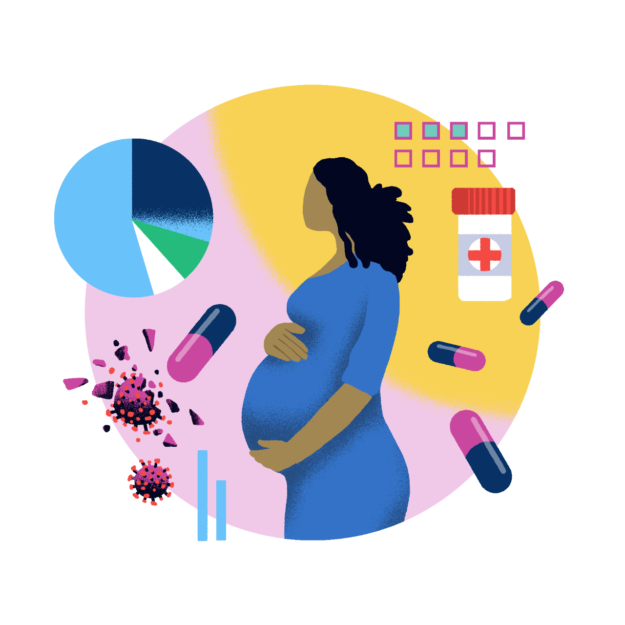 Illustration of a pregnant woman