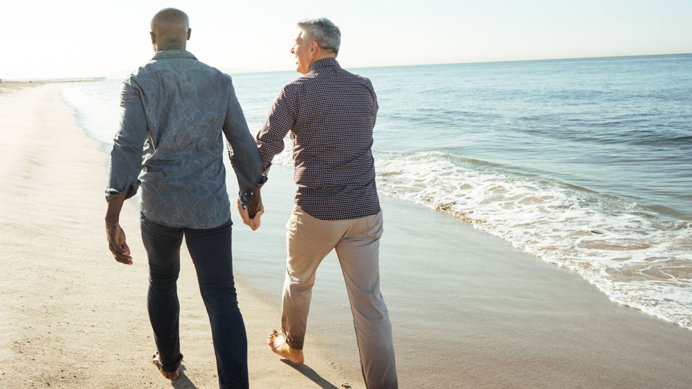 Senior couple  on the beach